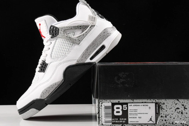 Reps BK “white cement” 840606-192 og jordan 4 air 1207